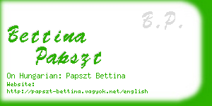 bettina papszt business card